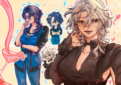 Kuguri and Yodaka (Genderbent)